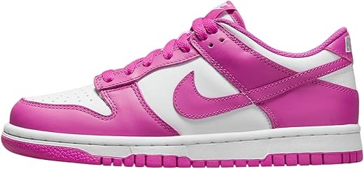 Nike Dunk Low Kids Shoes Review: White/Fuchsia Style